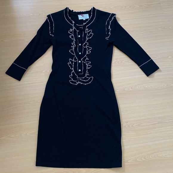 Yoana Baraschi Knit Dress Black Size Small - Picture 2 of 16